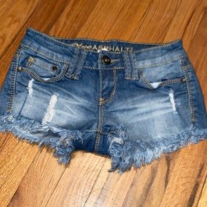 blue jean shorts